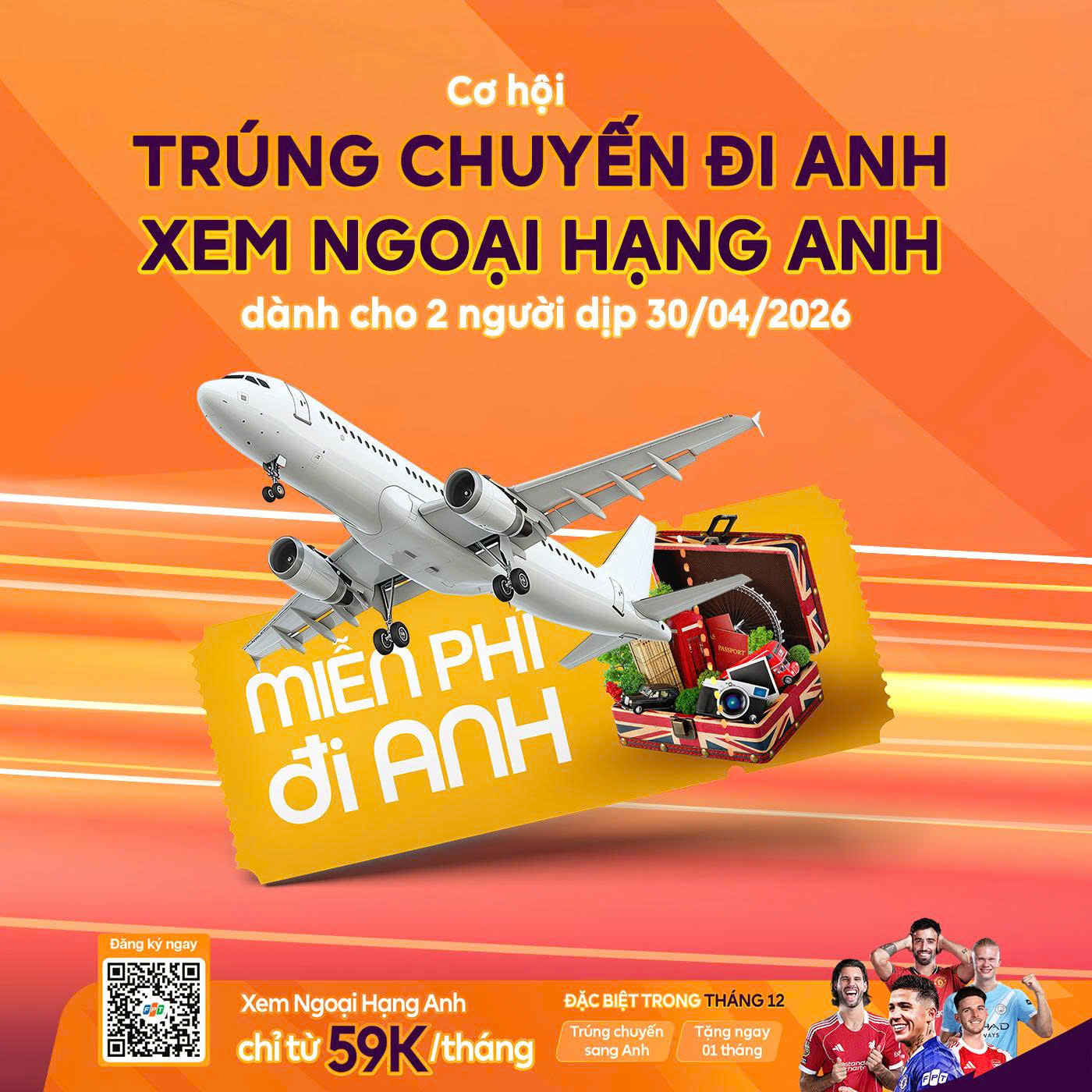 ĐĂNG KÝ NGOẠI HẠNG ANH FPT: COMBO INTERNET & TRUYỀN HÌNH THỂ THAO TRỌN GÓI